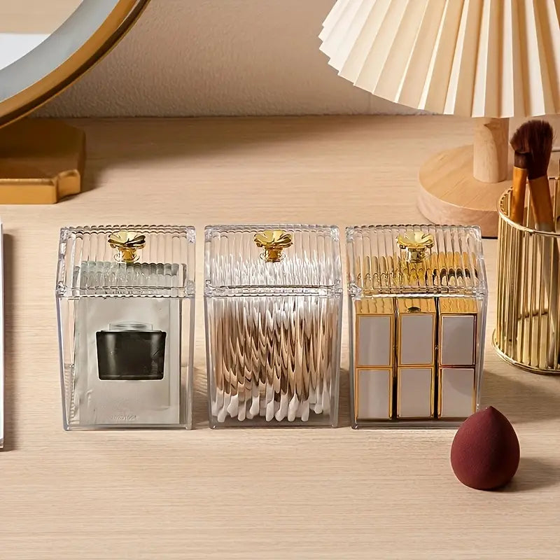 Acrylic Square Swab Storage Box, Makeup Cotton Pad Storage Box, Single Cell Clear Case, Cosmetics Jewellery Bathroom Container, Multifunctional Luxury Jar With Lid Storage, Bathroom Canisters Vanity Organizer, Transparent Cosmetic Storage Box Acrylic Square Swab Storage Box, Makeup Cotton Pad Storage Box, Single Cell Clear Case, Cosmetics Jewellery Bathroom Container, Multifunctional Luxury Jar With Lid Storage, Bathroom Canisters Vanity Organizer, Transparent Cosmetic Storage Box